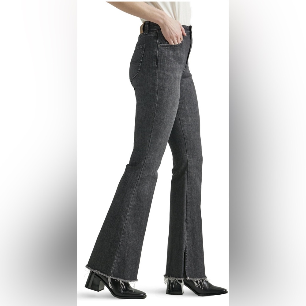 Lee® Women's Heritage High Rise Flare Jean with Raw Hem - Picture 7 of 7